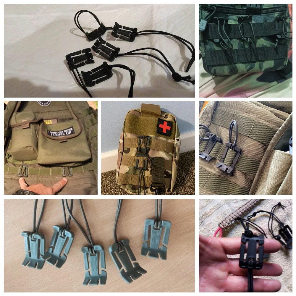 2/5Pcs Molle Backpack Buckle Carabiner Clips Outdoor Nylon Camping Bag Hanger Hook Clamp EDC Carabiner Survival Gear Tools image 5