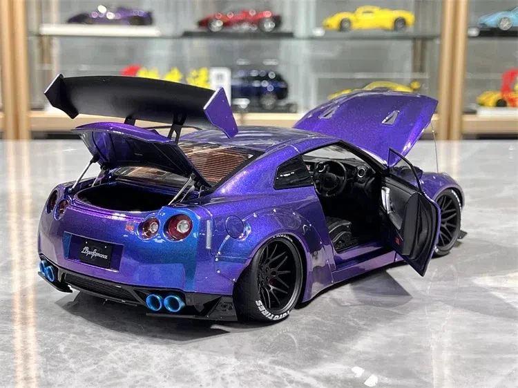 PGM 1:18 Skyline R35 LB Chameleon JDM Simulation Limited Edition All Open Alloy Metal Static Car Model Toy Gift