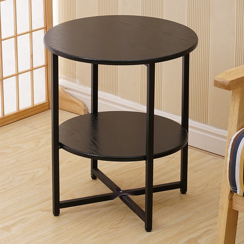 Small Round Coffee Table with 2 Tier