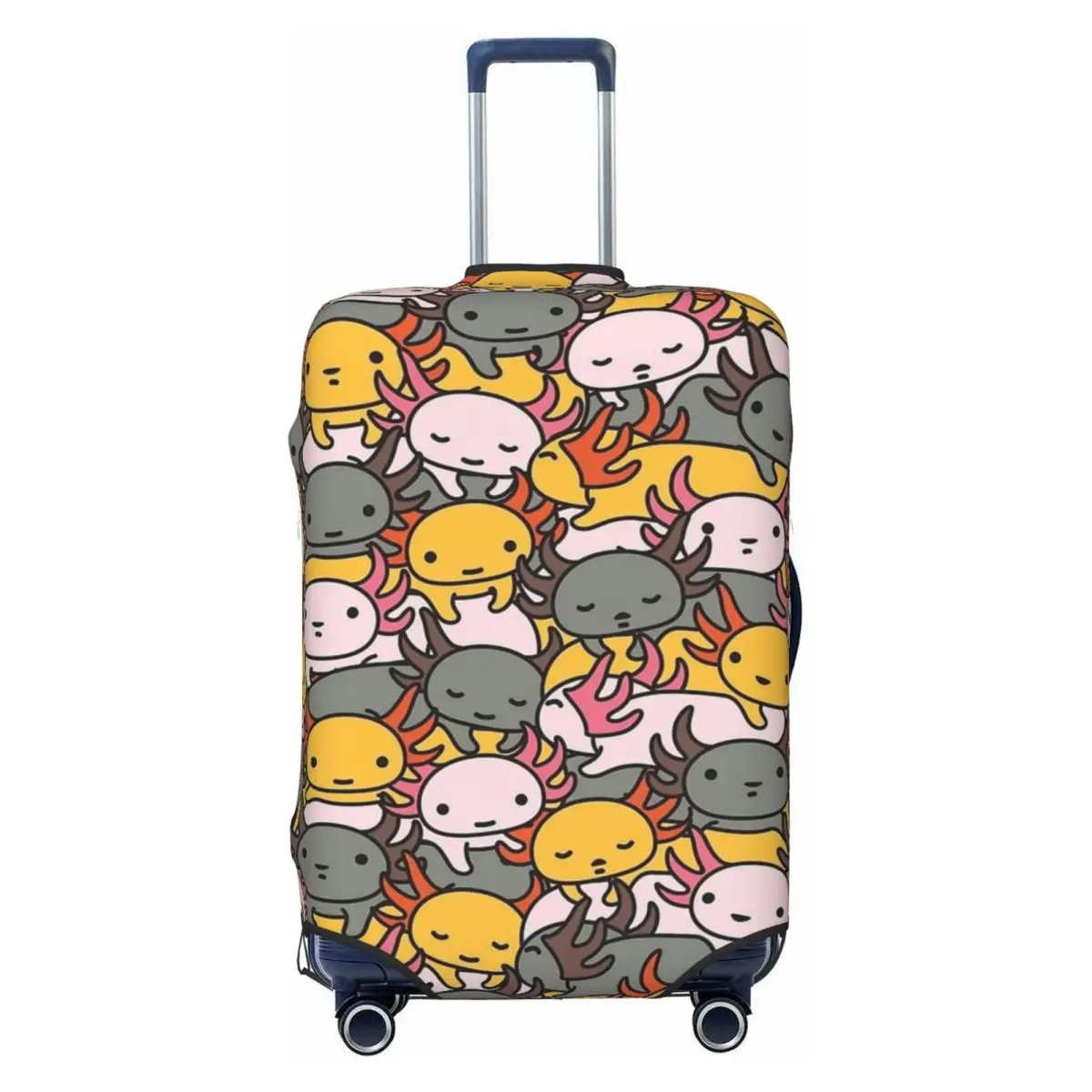 

WE PERCEIVE AXOLOTL WAVE Style Suitcase Cover Flight Cruise Trip Fun Luggage Case Protection