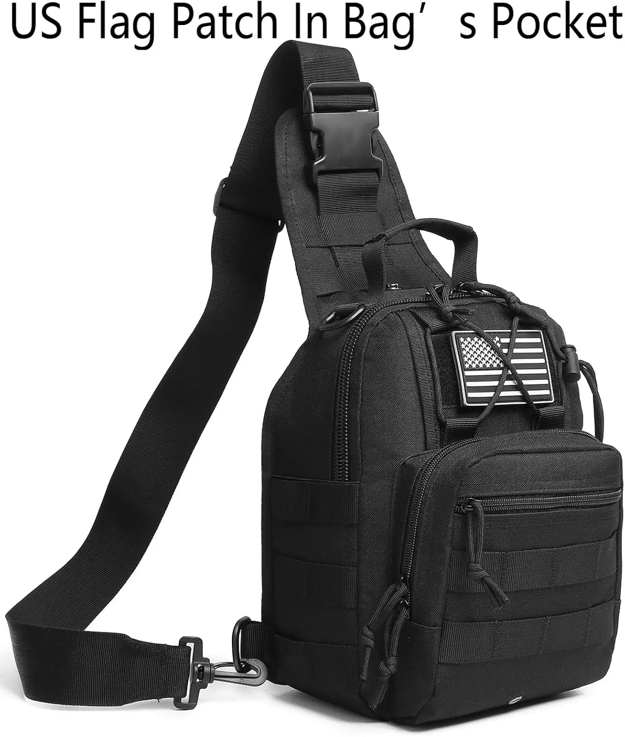 Small Tactical Sling Bag for Men with Holster Military EDC Shoulder Bag CCW Crossbody Bag 7 Liters
