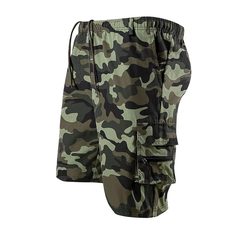 Herren-Shorts, lockere, große Overalls mit mehreren Taschen, Sommer-Cargo-Shorts, bequeme Hosen, Outdoor, lässig, Sport, Strandhose – Detail 8