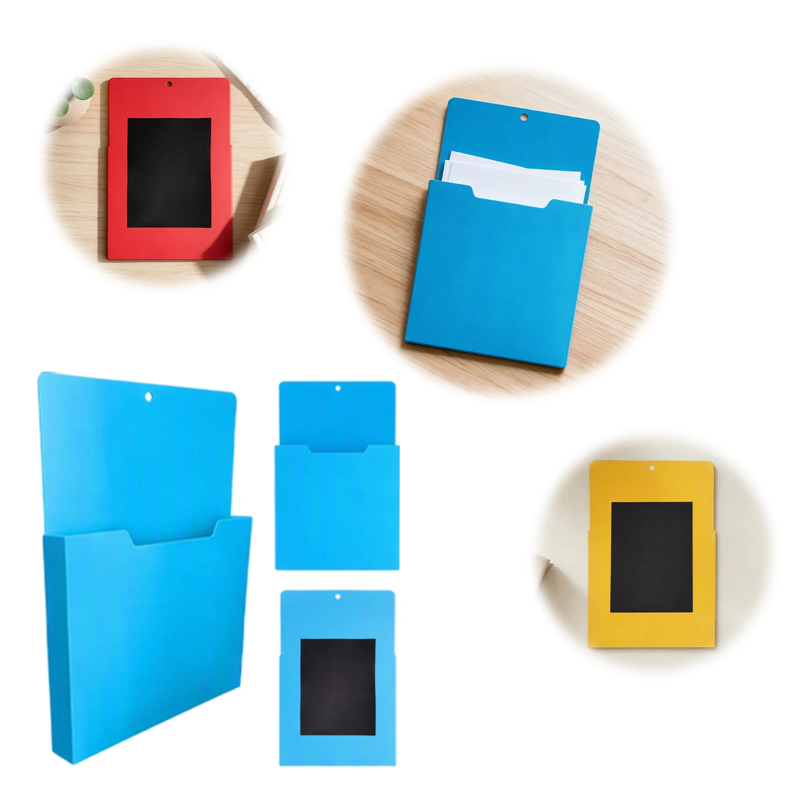 Wall Magnetic File Holder Document Organizer PP Plastic for Refrigerator Whiteboard Locker Filing Cabinet Metal Surface