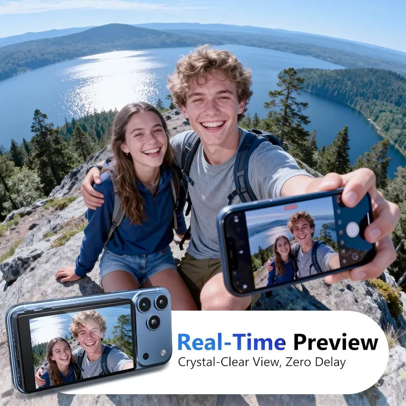 Selfie Monitor Screen Magnetic Back Camera Monitor Built-in Bluetooth 1500mAh Battery for Solo Shooting Vlogging Live Streamin image 4