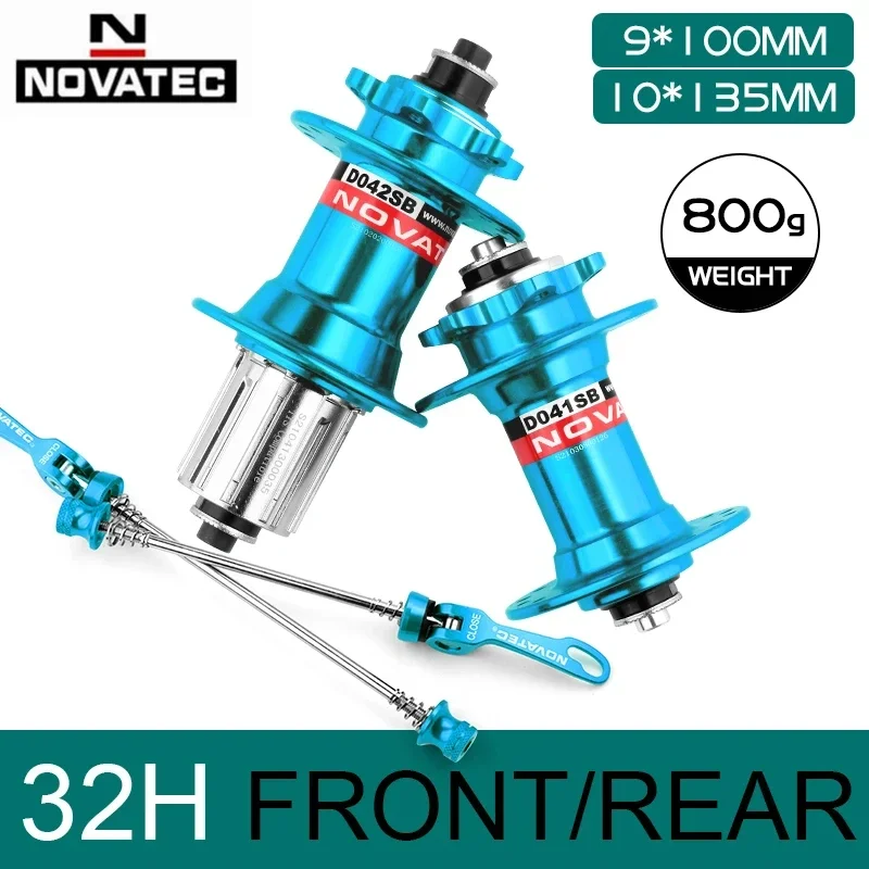 NOVATEC D041SB D042SB Hub Mountain Bike Disc Card Brake 28/32/36 Holes MTB Road Bicycle Bearing 32H Hubs 8/9/10/11/12 Speed