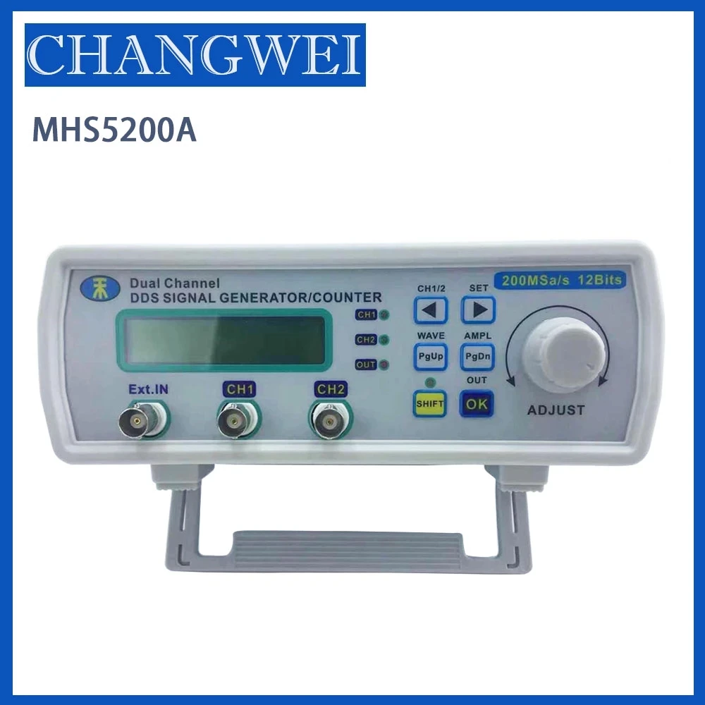 Minghe MHS5200A full digital control DDS dual channel function arbitrary wave signal source generator frequency counter counting