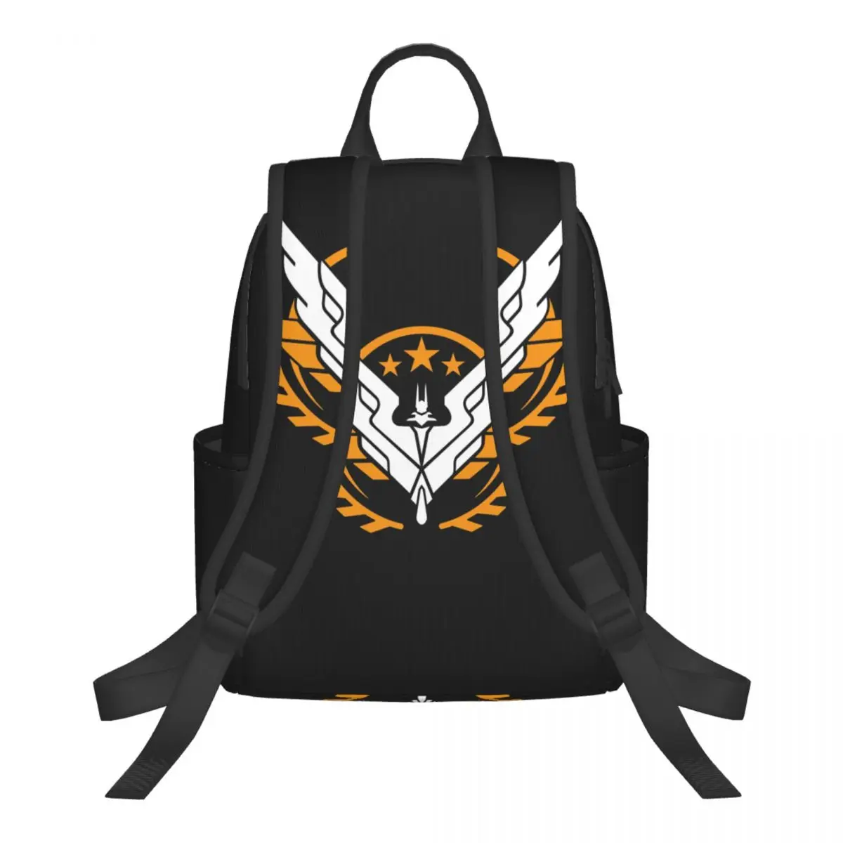 Elite Dangerous- Triple Elite Decal Student Backpack School Bag Hiking Travel Daypack for Men Women Bookbag Shoulder Bags