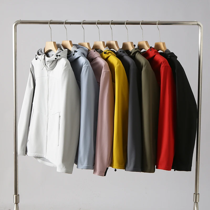 

Men's Outdoor Softell Jaet Spor Honeycomb Fce 3D Tailoring Waterproof Hooded Coat Stand Fit Long Sve Zipper Cl...