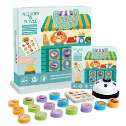 Wooden Children Educational Montessori Multiplayer Logical Thinking Board Question Card Matching Interactive Game Training Toys