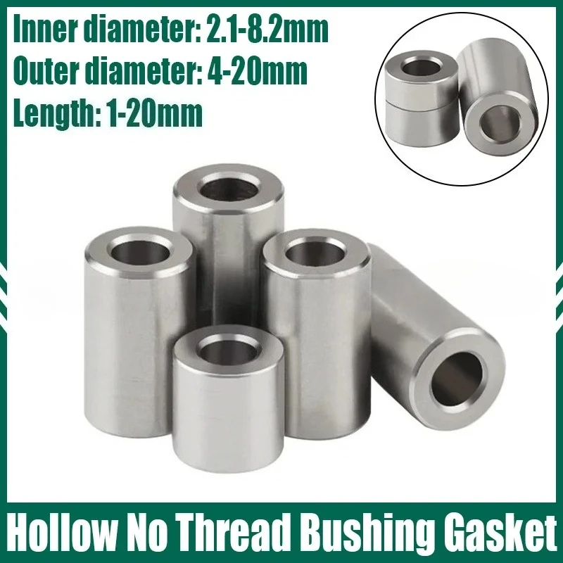 

5/10PC Stainless Steel Unthreaded Flat Washer Bushing Gasket Round Hollow Standoff Spacer Sleeve ID=2.1-8.2mm OD=4-20mm L=1-20mm