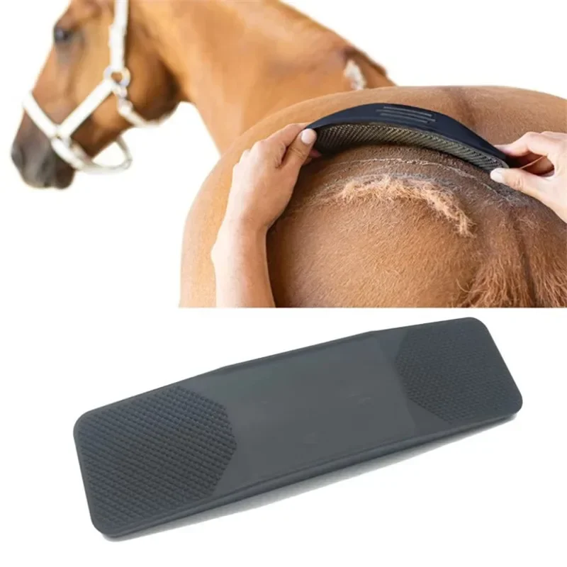 Horse Massage Brushes Animal Body Grooming Bath Cleaning Brushes Equestrian Sports Horse Care Tools Hair Finishing Supplies 1PC