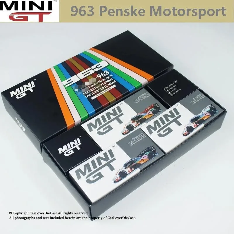 MINIGT 1:64 Porsche 963 # 75 2023 24-hour Le Mans race carAlloy Die Casting Car Model Collection Model Boy's Toy Boy Gift