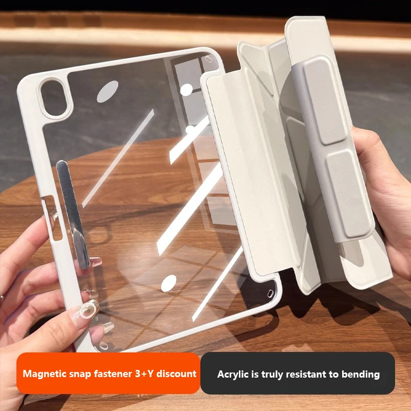 

Magnet Case For iPad Pro 11 2025 M5 11th A16 Pro 11 5th Air 6 5 4 3 Pro 2 1 10th 10.9 9.7 Mini 7 6 Y-Folding Bracket Cover