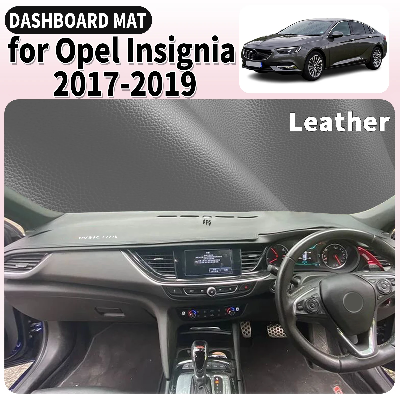 

fit for Opel Insignia B 2017 2018 2019 white logo Dashmat Dashboard Cover Pad DashMat Sunshade Car Accessories Protective Carpet
