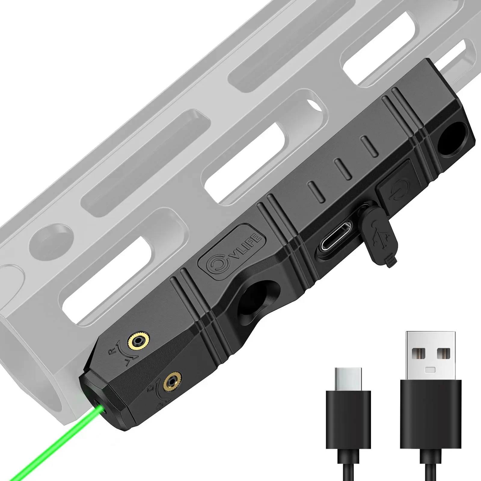 

Green IR Sight Compatible Rail Ultra Low Profile Rechargeable with Strobe Function