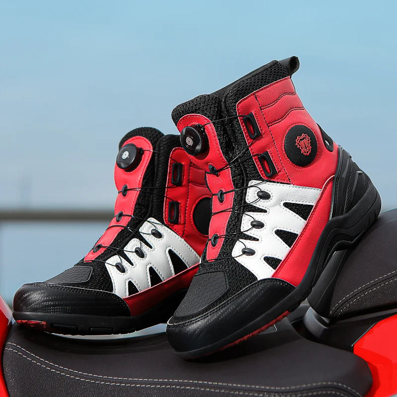 

Мотоциклетные профессиональные защитные ботинки для верховой езды, мужские четырехсезонные удобные дышащие износостойкие мотоциклетные ботинки