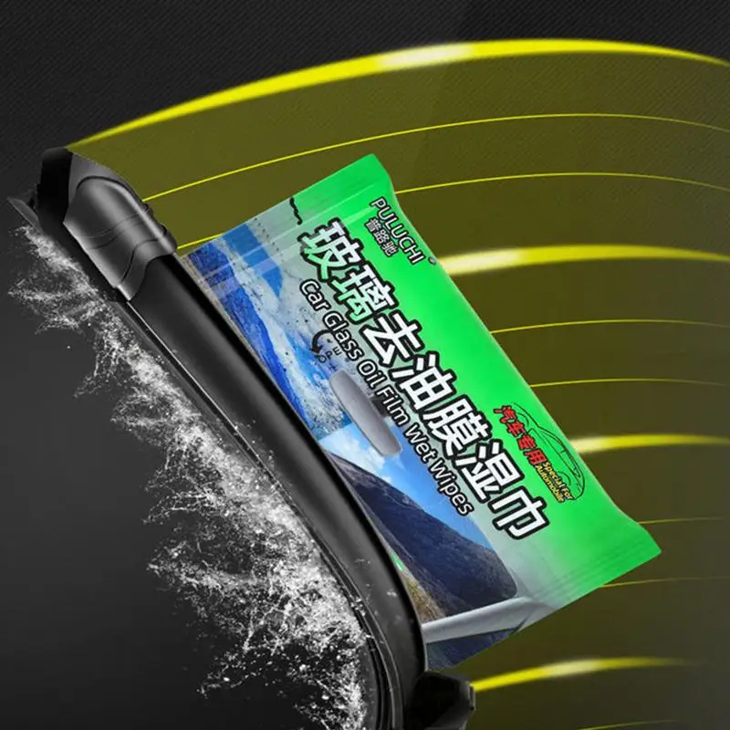 Car Windshield Cleaner Powerful Windshield Cleaner Wipes 16PCS Auto Window Glass Cleaner Mild Cleaner Wipes For Dirt Adhesive