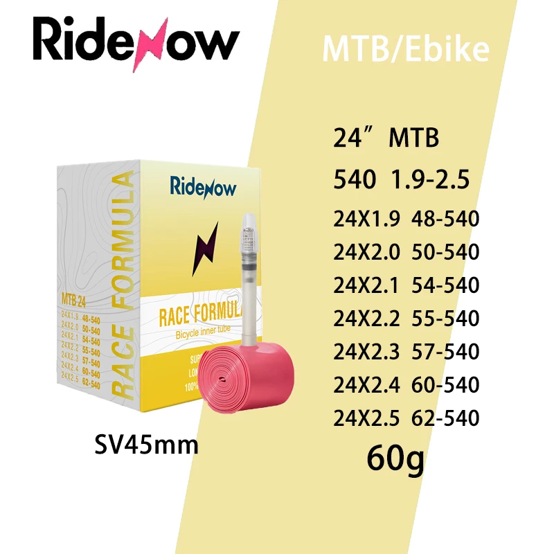 Ridenow Bicycle Inner Tube 24inch  507 540  FV45mm For BMX Folding Bike Tire MTB 24INCH Bike Tires Tube French valve image 5