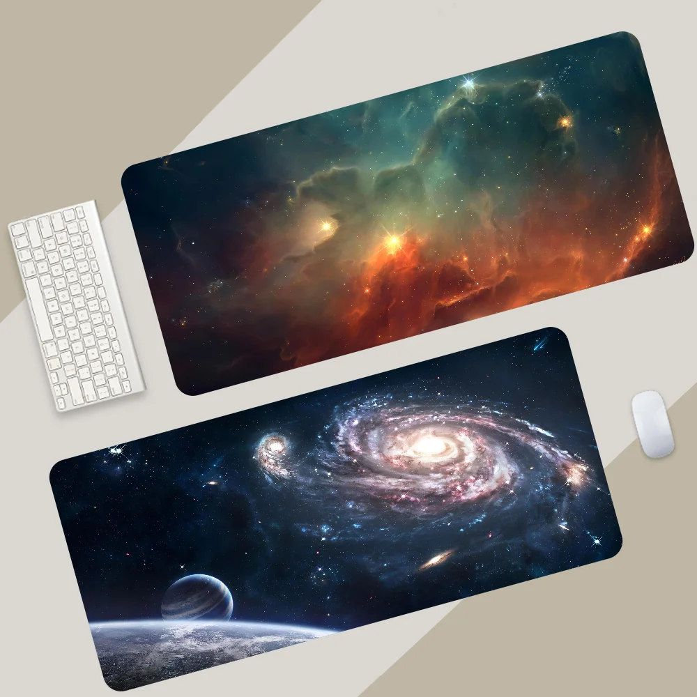 1pc Hot Space Paintings Galaxy Non-slip Mouse Pad Suitable For Office Computers Laptops E-sports Game Desk Mats XXL Keyboard