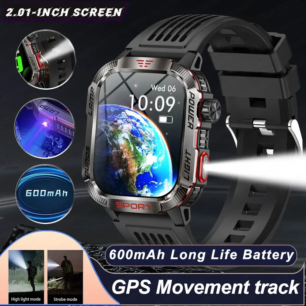 

2024New For Xiaomi Outdoor Sports Smart Watch Men 2.01 AMOLED Screen GPS Compass Heart rate Waterproof Bluetooth Call SmartWatch