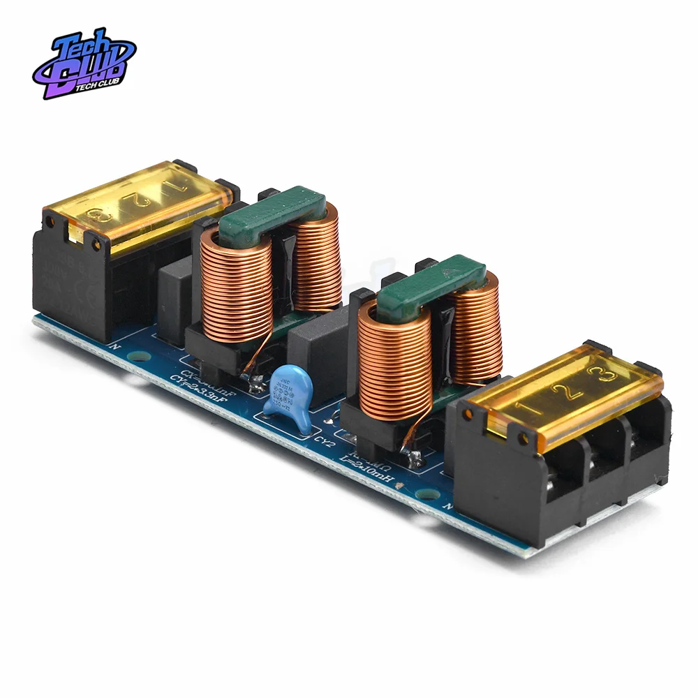 6A /25A Power Filter Emi High-Frequency Two-Stage Power Low-Pass Filter Board for Electrical Tool Accessries Power Supply