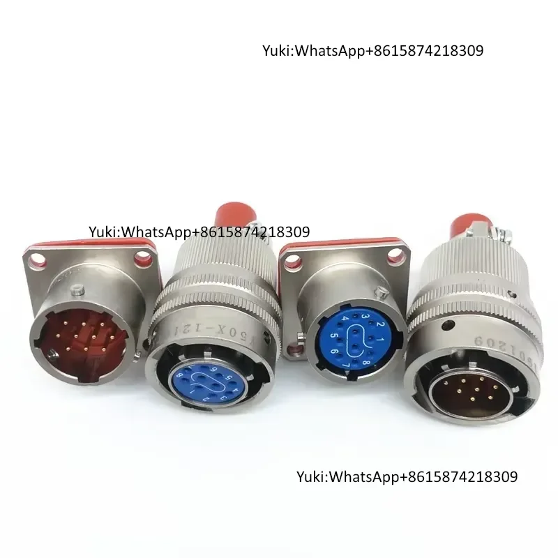 IP67 Waterproof Cable Circular Power Industrial Connector 10Pin Electrical Aviation Metal Male Female Plug Y50X-1210ZJ10 TJF