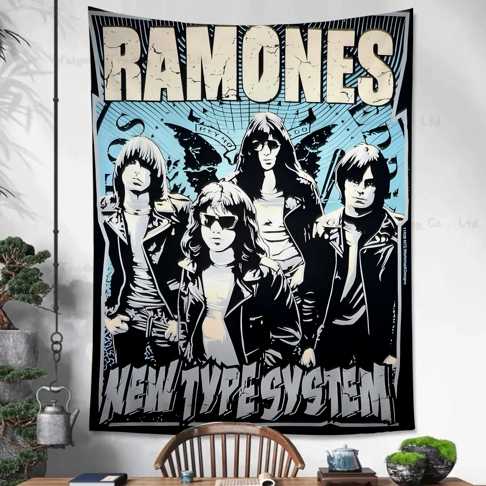 Rock Band Ramones DIY Wall Tapestry Hanging Tarot Hippie Wall Rugs Dorm Home Decor