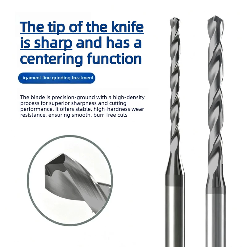 Coated Carbide Twist Drill Bit, Fixed Shank, Tungsten Steel, Model D1-4.0, Wear-Resistant, Precision Drilling for Metal & Steel