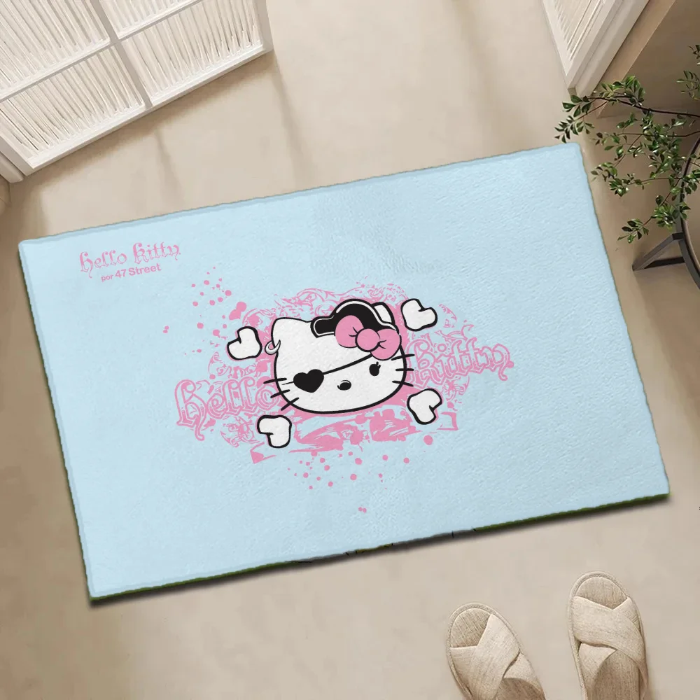 Welcome Mat H-Hello Kitty Bathroom Foot Mat Floor Mats Entrance Carpet for Kitchen Home Decoration Accessories Room Rug Rugs