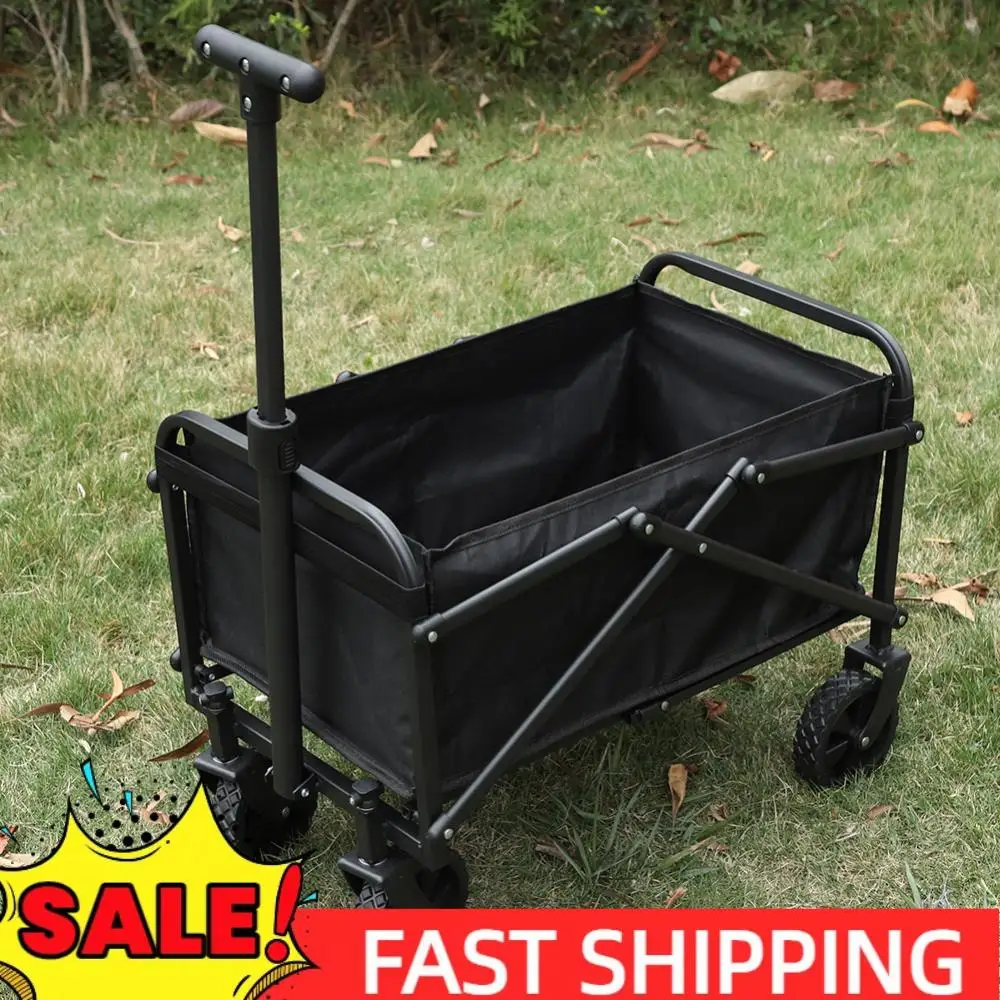 

Collapsible Wagon Cart Large Capacity Heavy Duty Foldable Wagon Utility Grocery Wagon for Grocery Camping Shopping Beach