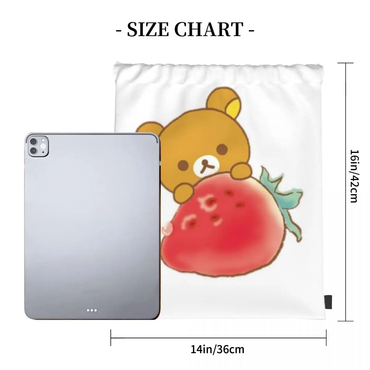 Rilakkuma Sakura Backpacks Multi-function Portable Drawstring Bags Sports Bag Book Bags For Travel Students