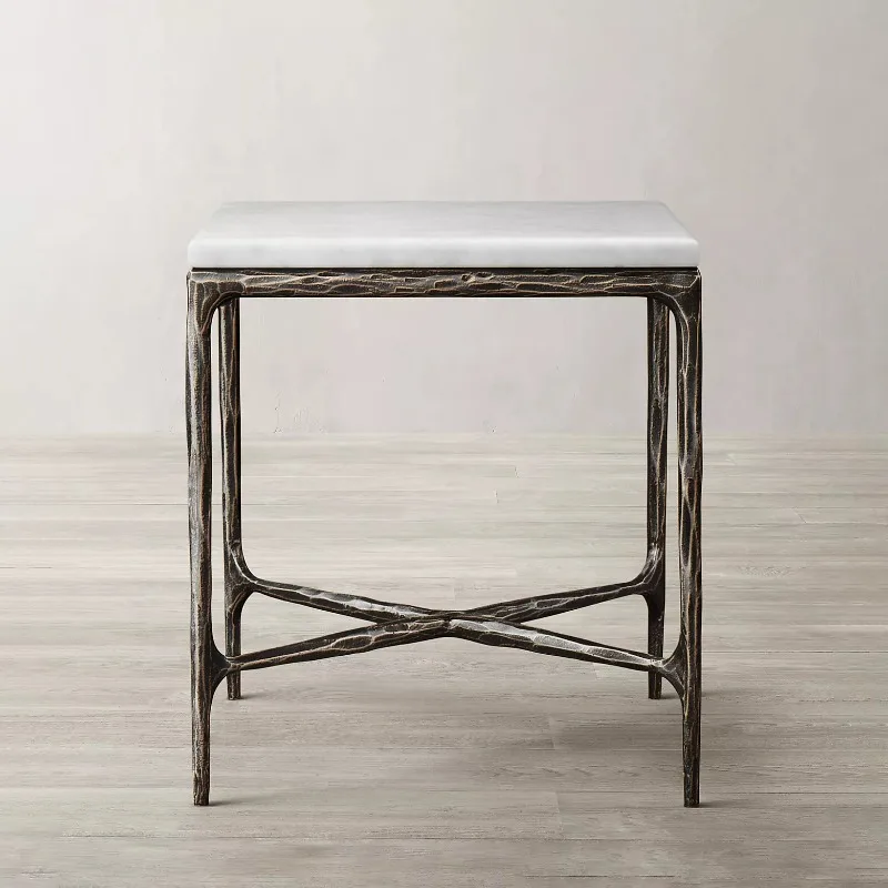 American forged wrought iron table legs soft decoration living room antique coffee table
