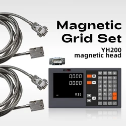 Magnetic Grid Set Magnetic Head Tape Steel Strip Dro Digital Readout Display 5U 5V TTL 5+5 IP67 Sensor YH200-2