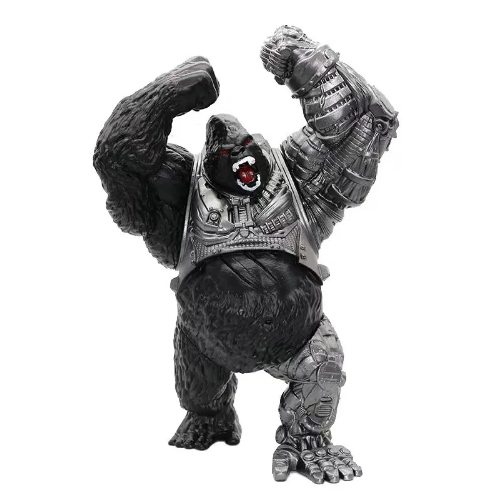 Mechanical King Kong Vs Godzilla Action Figures Genuine Movie Periphery Large Soft Rubber Toy Monster Figurine Model Xmas Gift