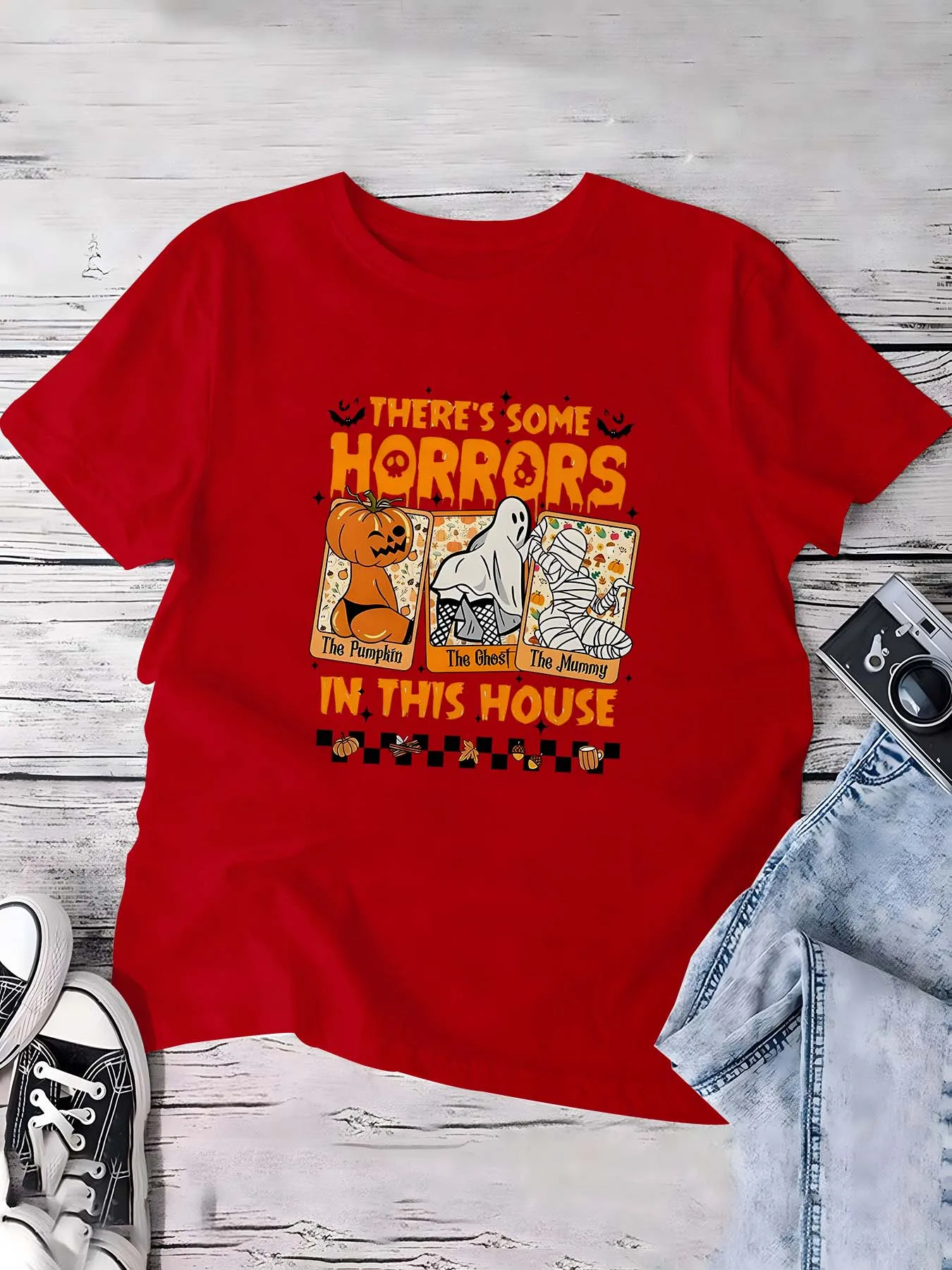 

Тематический наряд ужасов на Хэллоуин больших размеров с мотивами в виде карты мумии с тыквенным призраком для игривого и стильного дополнения в гардеробе