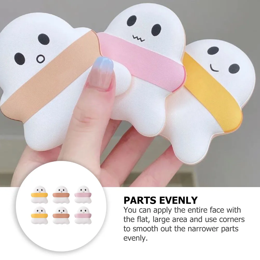 

6pcs Powder Puff Makeup Sponge For Loose Mineral Body Powder Facial Foundation Cream Application Beauty Tool