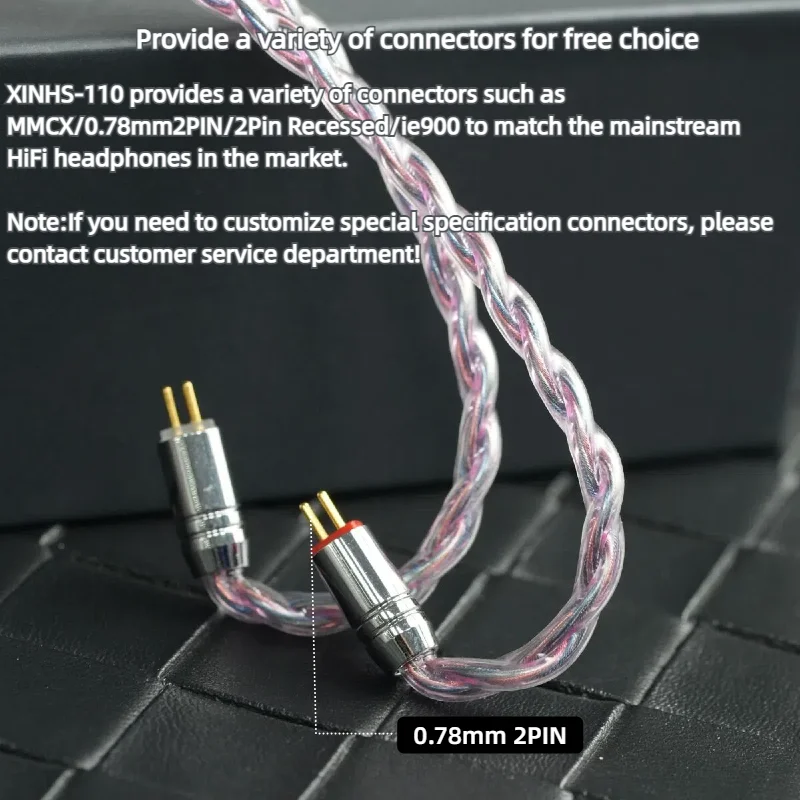 XINHS-110 4-poliges hochleitfähiges OFC-Modular-Upgrade-Kabel 2,5 mm/3,5 mm/4,4 mm für MK4/M6/F3 Blessing3 Varianten – Detail 4