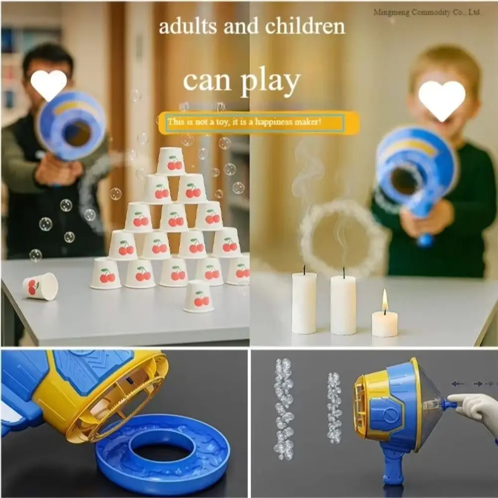 Portable Handheld Wind Bubble Machine Continuous Bubble Creative Porous Interactive Bubble Machine Children's Gift