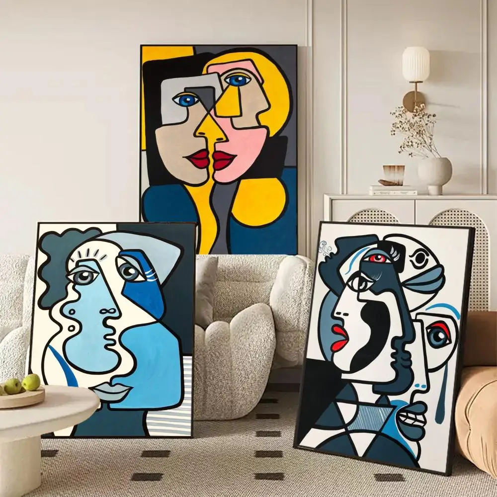 Pintura caligrafía HD lienzo impermeable póster arte: decoración de pared estética hogar, Bar y más arte abstracto de Picasso