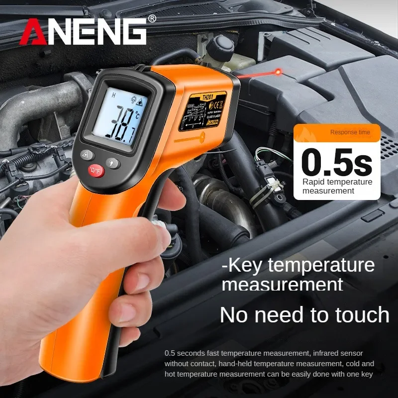 ANENG TH201 Infrared Thermometer High-precision Oil Temperature Gun Baking Water Temperature Kitchen Measurement Thermometer