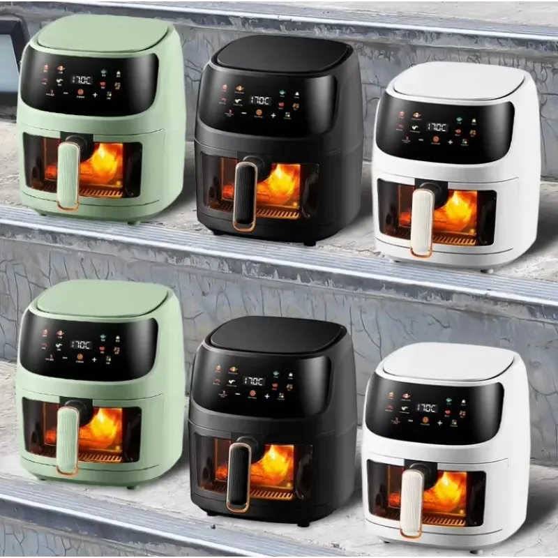 مقلاة هوائية متعددة الوظائف سعة 8 لتر، مقلاة هوائية رقمية بدون زيت للاستخدام المنزلي، مقلاة هوائية رقمية بشاشة تعمل باللمس LED