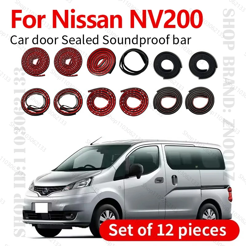

2024-2025 для Nissan NV200, уплотнительная лента для двери автомобиля, резиновая двухслойная уплотнительная лента, звукоизоляционное уплотнение, пылезащитная уплотнительная лента, 12 шт.