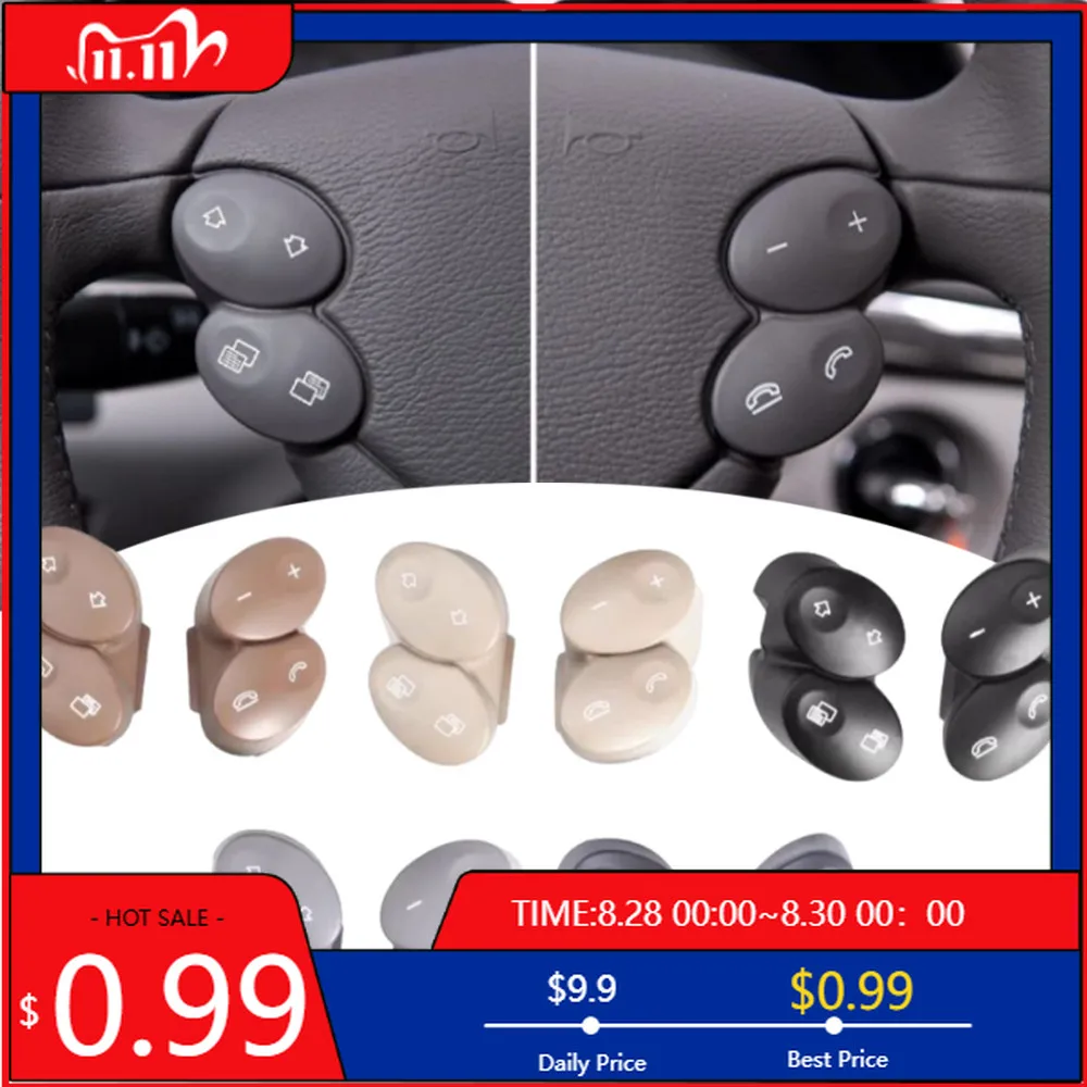 

Interior Stickers Car Steering Wheel Switch Control Button Multi-function Switch Buttons For Mercedes Benz E G CLS CLK Class W21