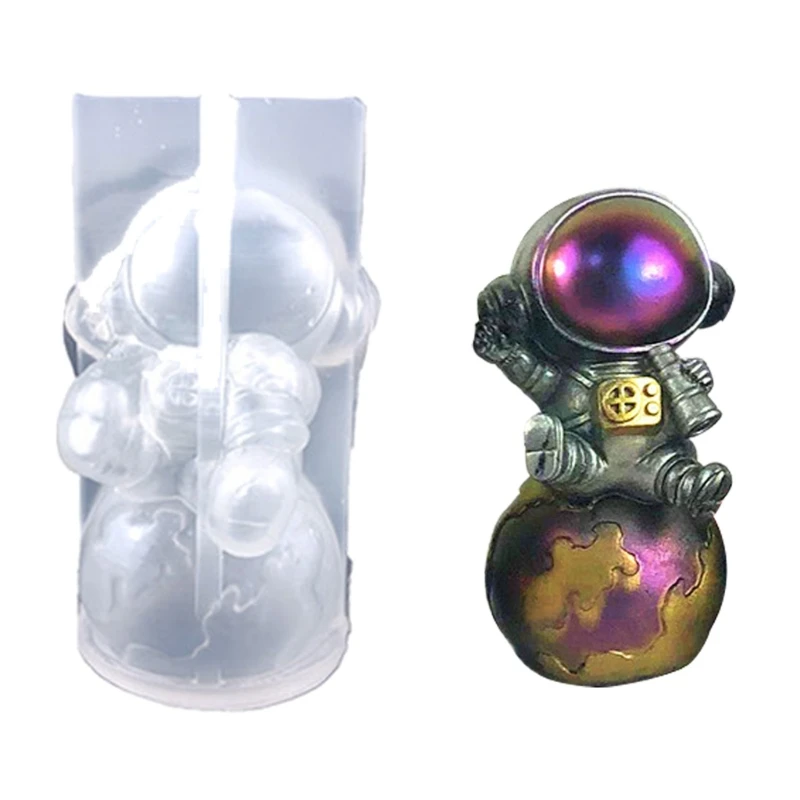 Epoxy Resin Little Astronaut Ornament Mold Silicone Crafts Mold for Home Decor