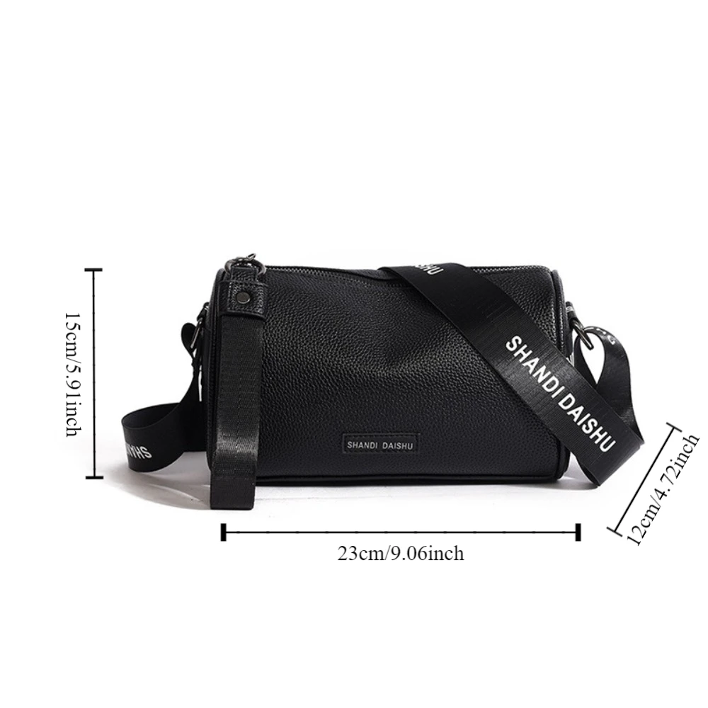 Multifuncional PU Shoulder Bag, Ciclismo Bolsa com Alça, Grande Capacidade Bolsa, Novo