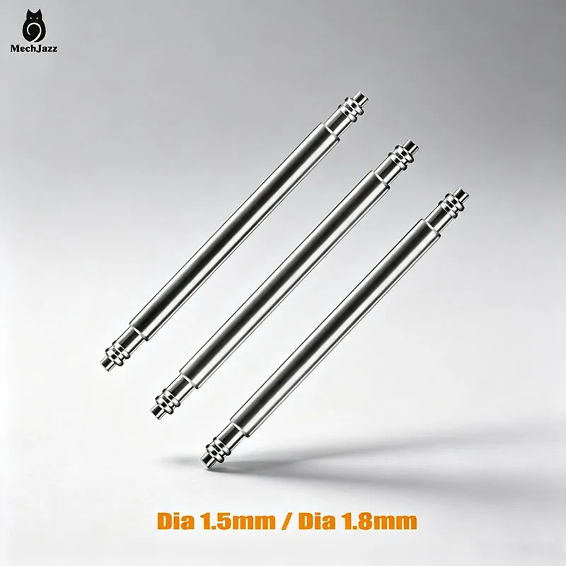 10 piezas de pasadores de resorte para correas de reloj de 1.5mm/1.8mm de diámetro, compatibles con correas de 14mm, 16mm, 18mm, 19mm, 20mm, 21mm, 22mm, 24mm.