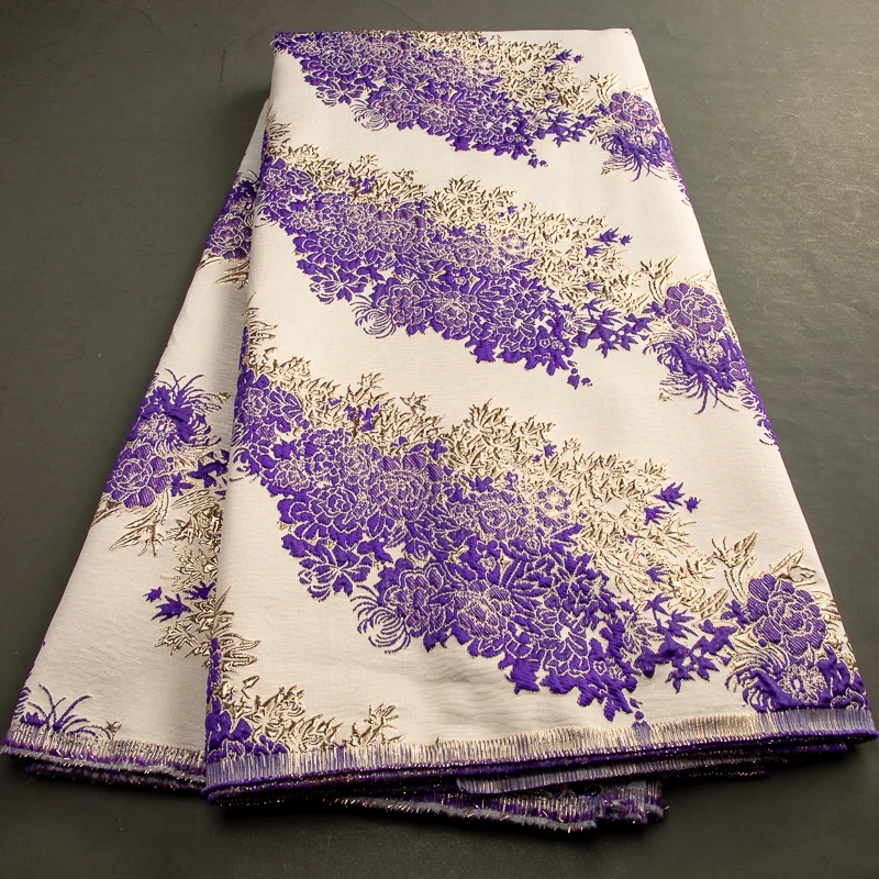 Luxury African Organza Lace Fabric 2025 High Quality Nigerian Damask Jacquard Embroidery Tulle Fabric For Party Dress Wedding