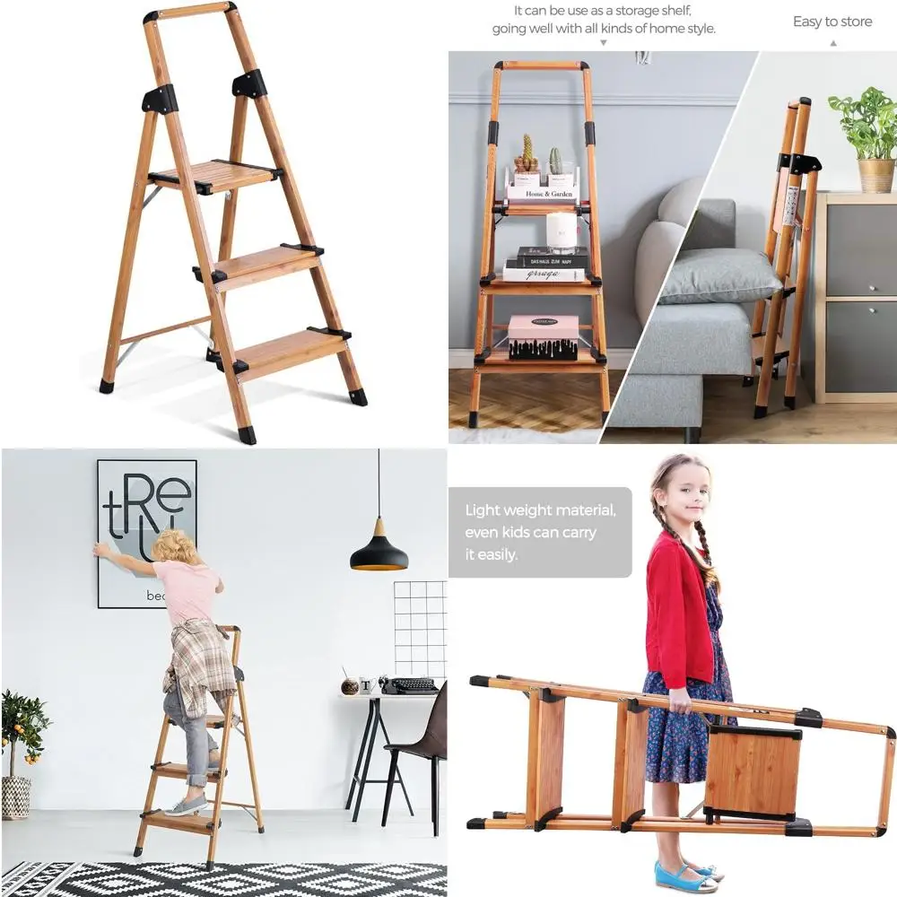 6-stufige Aluminiumleiter mit 22 Fuß Verlängerung, Stabilisatorstange, Rollen, Stützen 330 Pfund