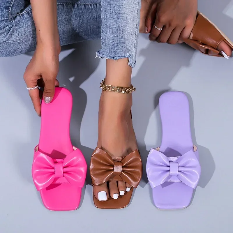 

Summer Women's Shoes New Fashion Open Toe Flat Women's Slippers Outdoor Light Casual Slide Shoes for Women Fashion Plus Size 43