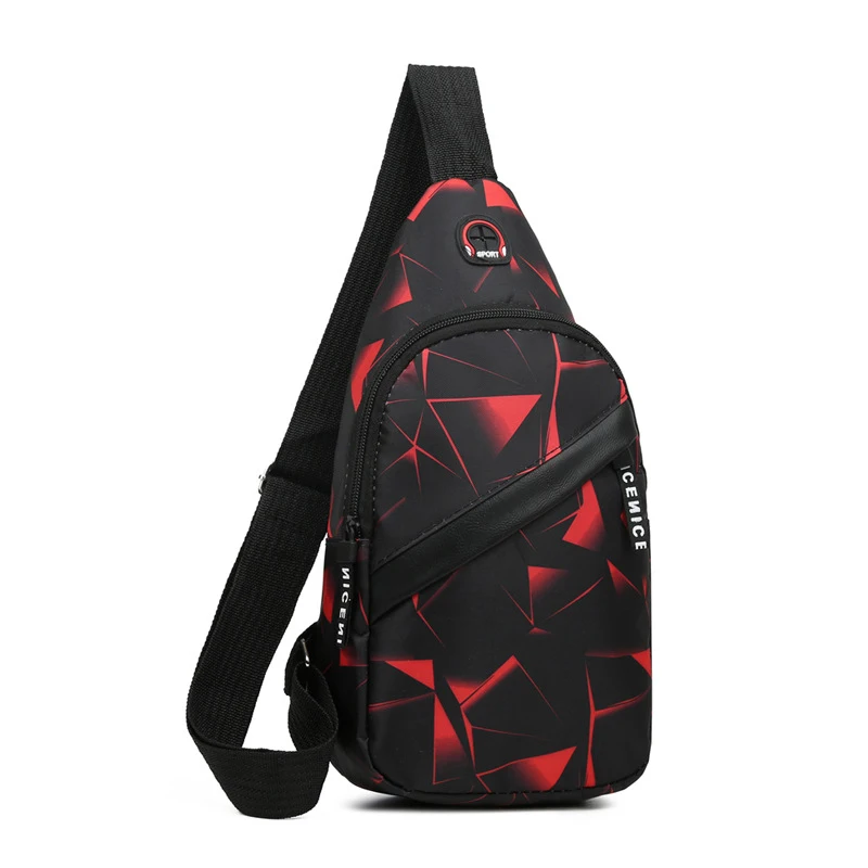 1 pezzo Borse da petto da uomo Marsupi in nylon Borsa a tracolla Borsa a tracolla Sport all'aria aperta Spalla petto Picnic quotidiano Tela Messenger Pack Bols